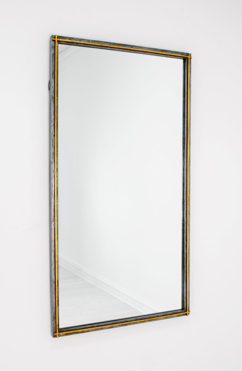 Lele Grey and Gold Mirror- Lillian Home