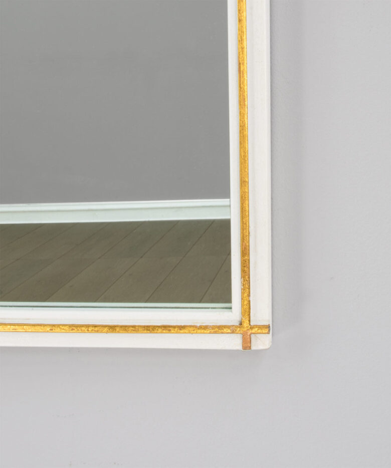 Lele White and Gold Mirror- Lillian Home