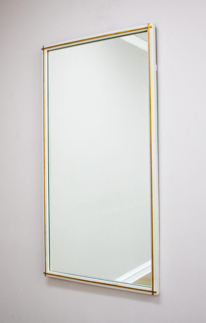 Lele White and Gold Mirror- Lillian Home