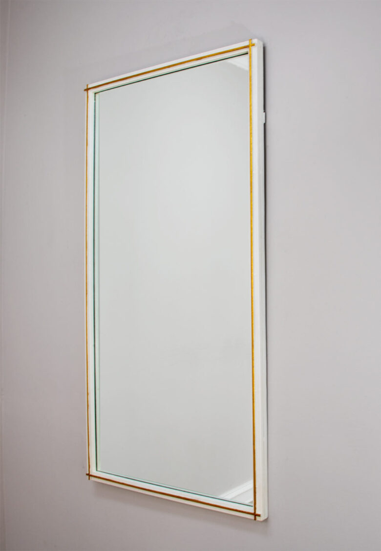 Lele White and Gold Mirror- Lillian Home