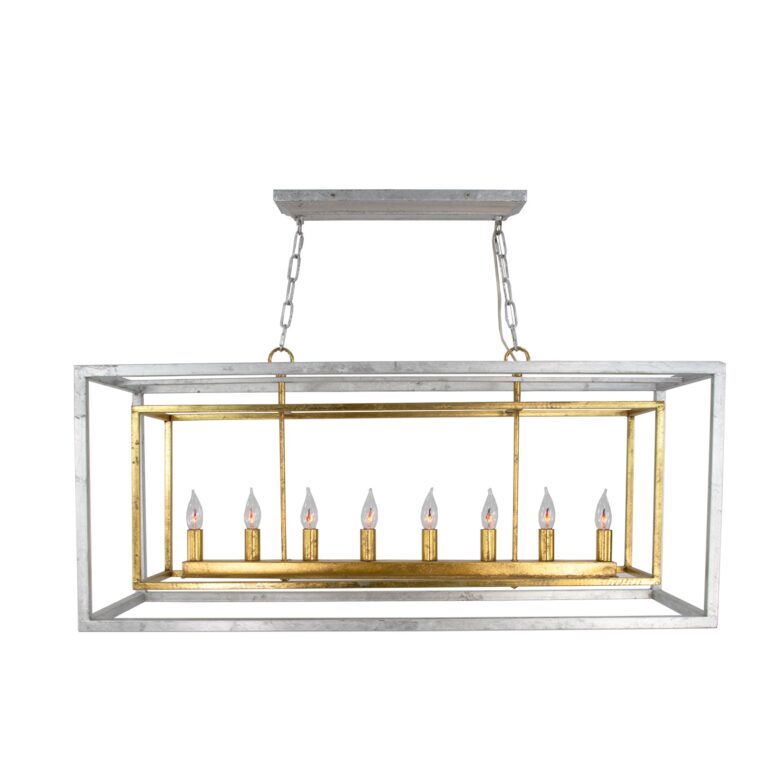 Melissa Rectangular Silver and Gold Light