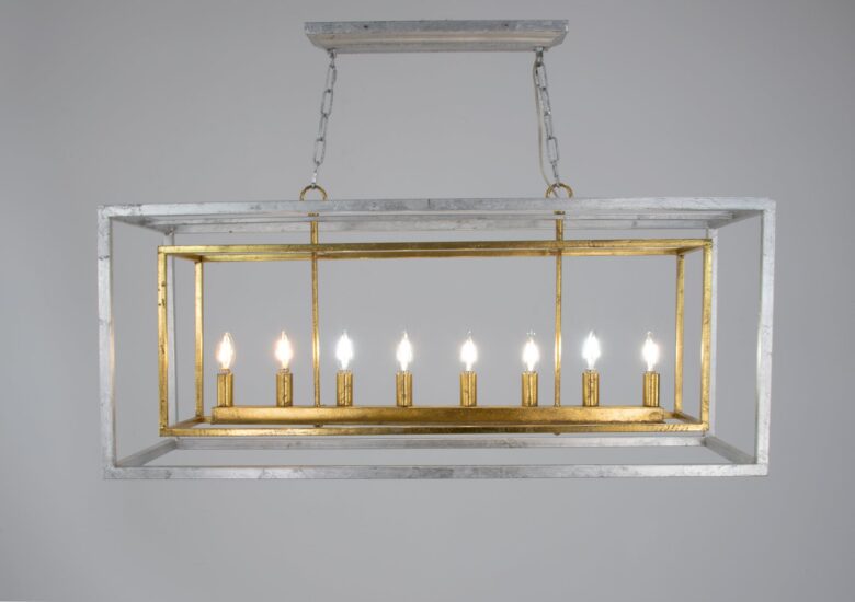 Melissa Rectangular Silver and Gold Light