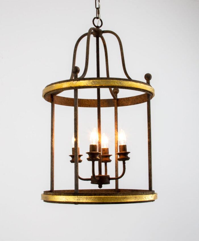 Pacha Rustic and Gold Lantern