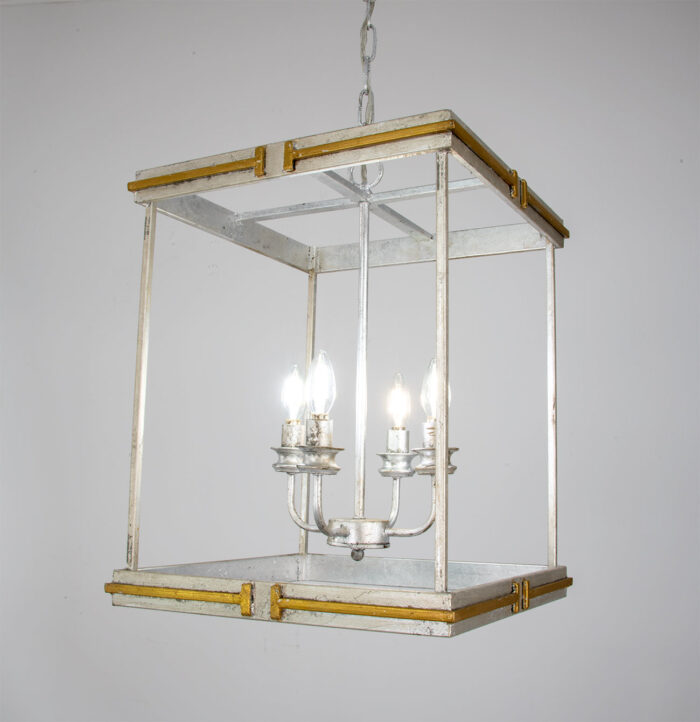 Tiffany Silver and Gold 4 Light Lantern- Lillian Home