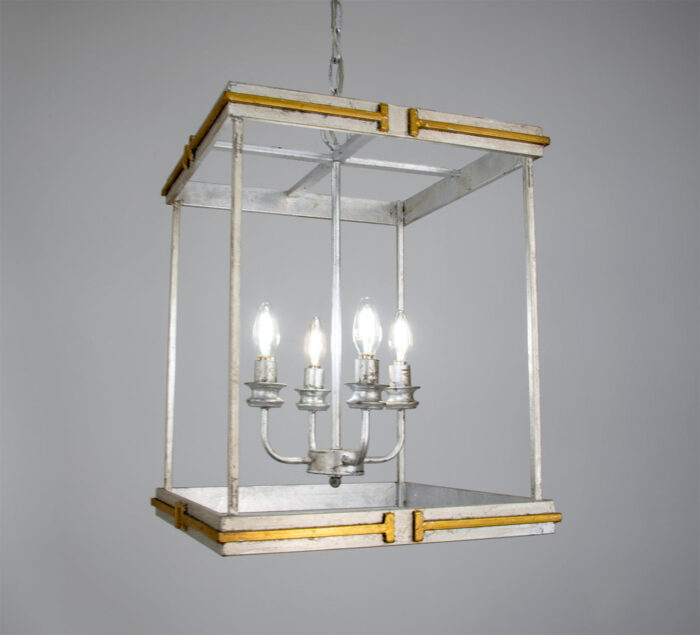 Tiffany Silver and Gold 4 Light Lantern- Lillian Home