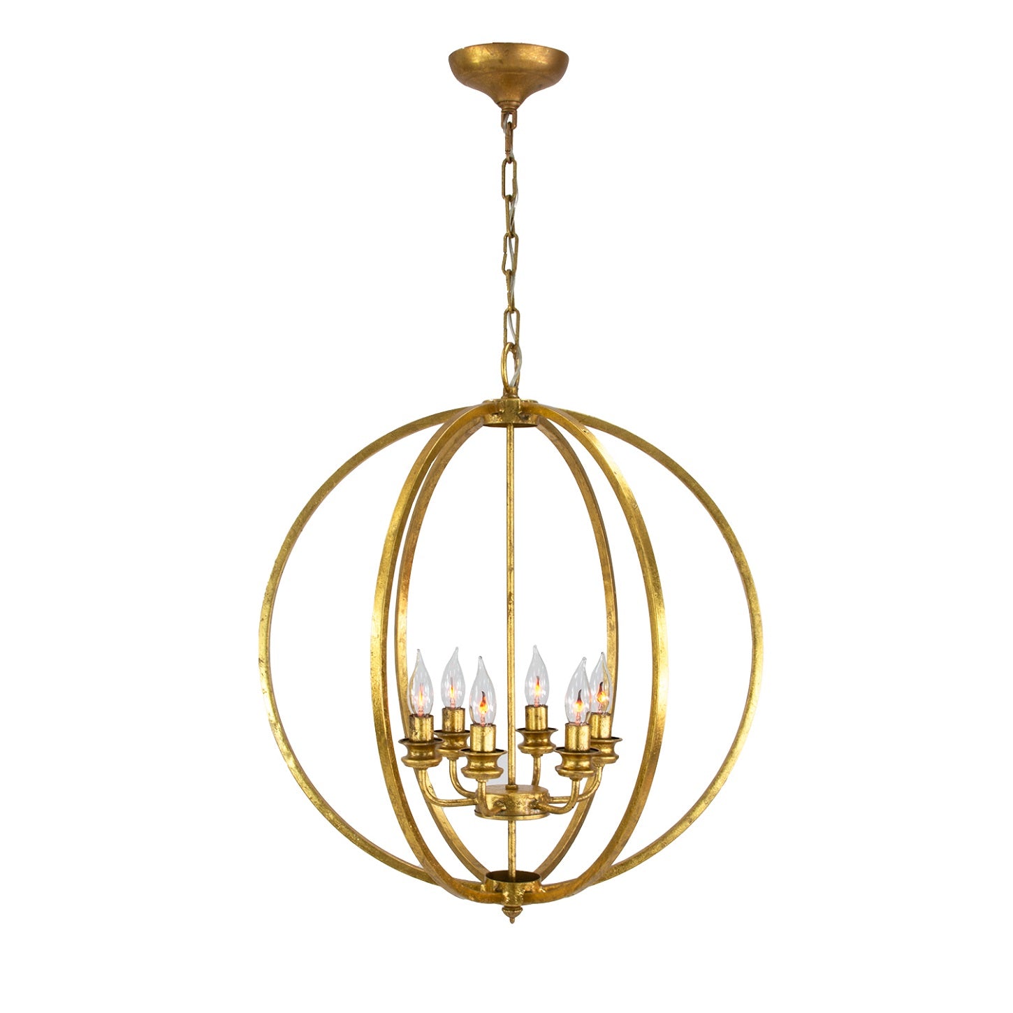 Olympus 6 Light Gold Lantern- Lillian Home