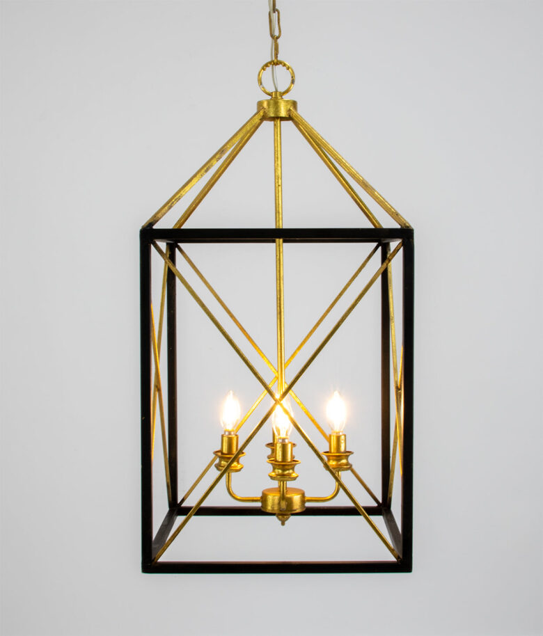 Megan Black and Gold Lantern- Lillian Home