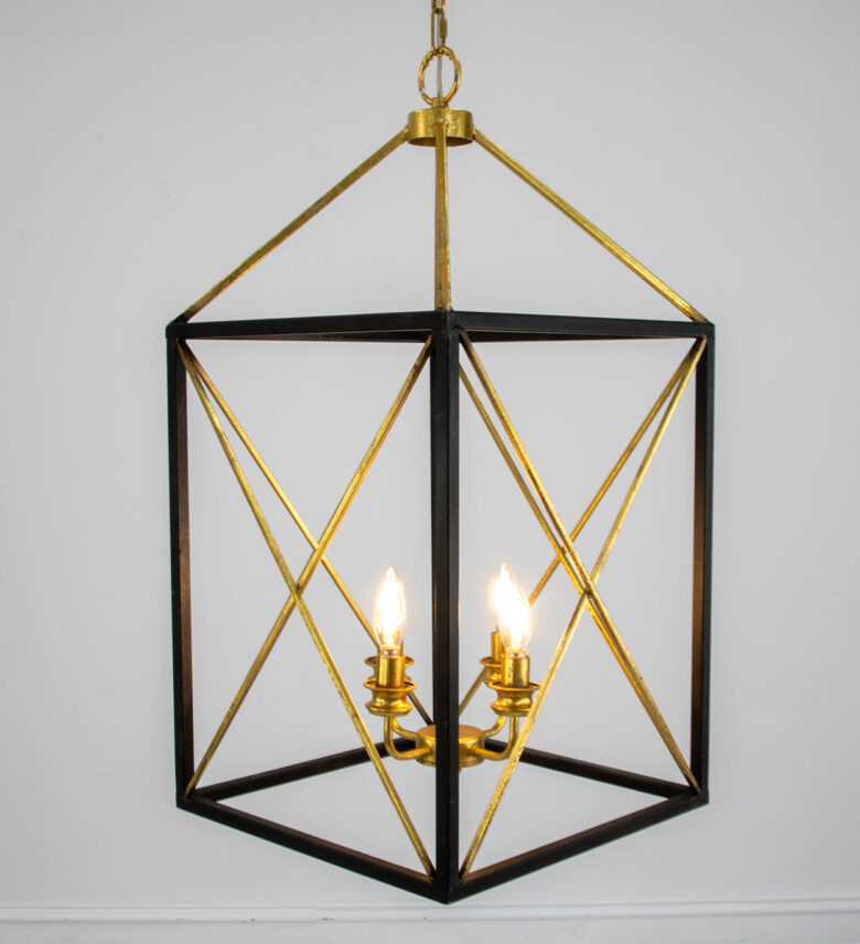 Megan Black and Gold Lantern- Lillian Home