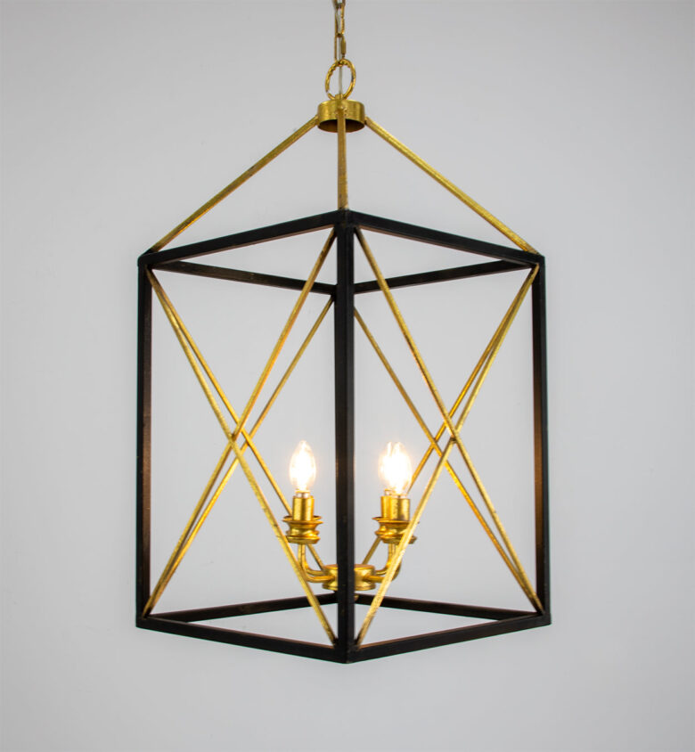 Megan Black and Gold Lantern- Lillian Home