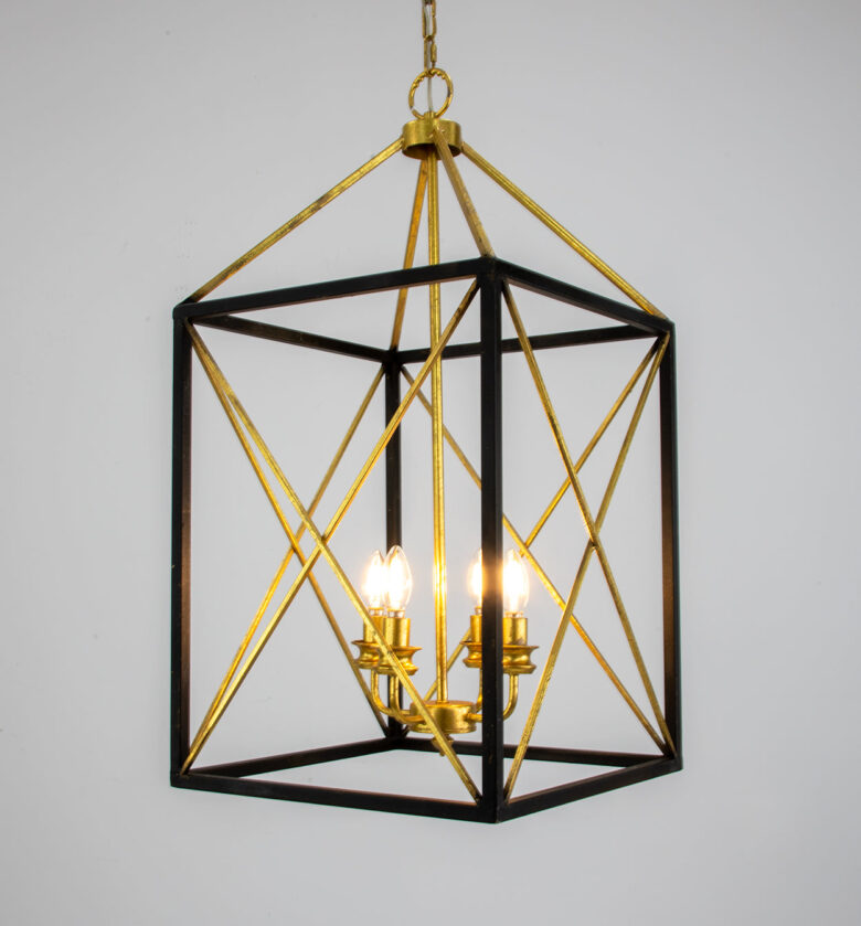 Megan Black and Gold Lantern- Lillian Home