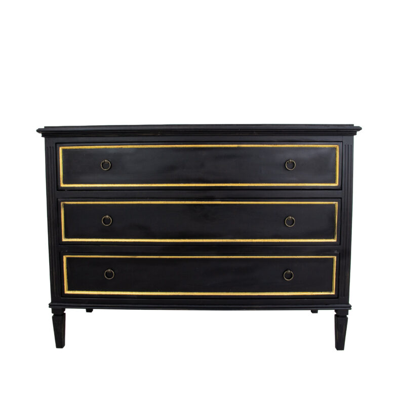 Lauren Black and Gold Chest