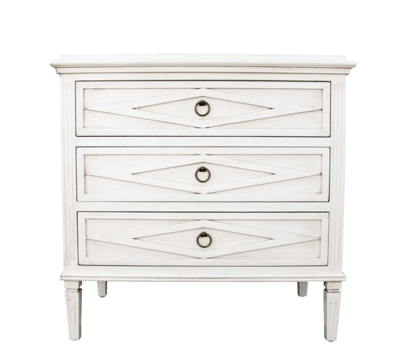 Sofia White Small Accent Table- Lillian Home