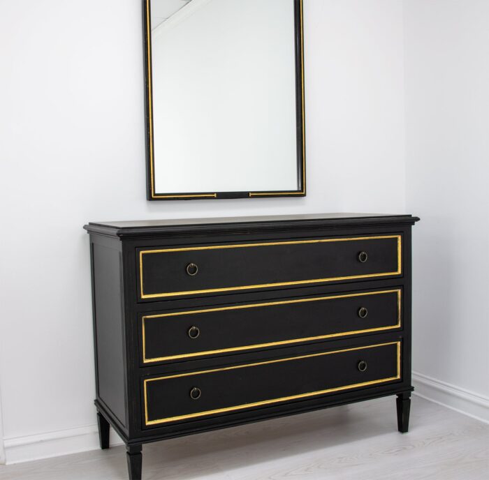 Lauren Black and Gold Chest