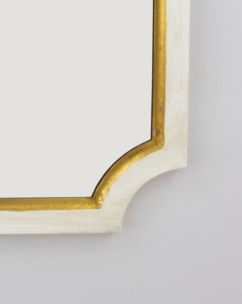 Tulip White and Gold Mirror- Lillian Home