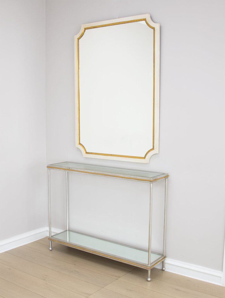 Tulip White and Gold Mirror- Lillian Home