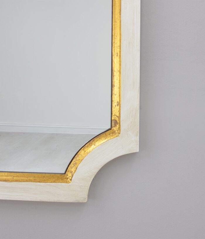 Tulip White and Gold Sectional Mirror- Lillian Home