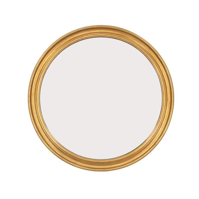 Arena Gold Leaf Round Mirror- Lillian Home
