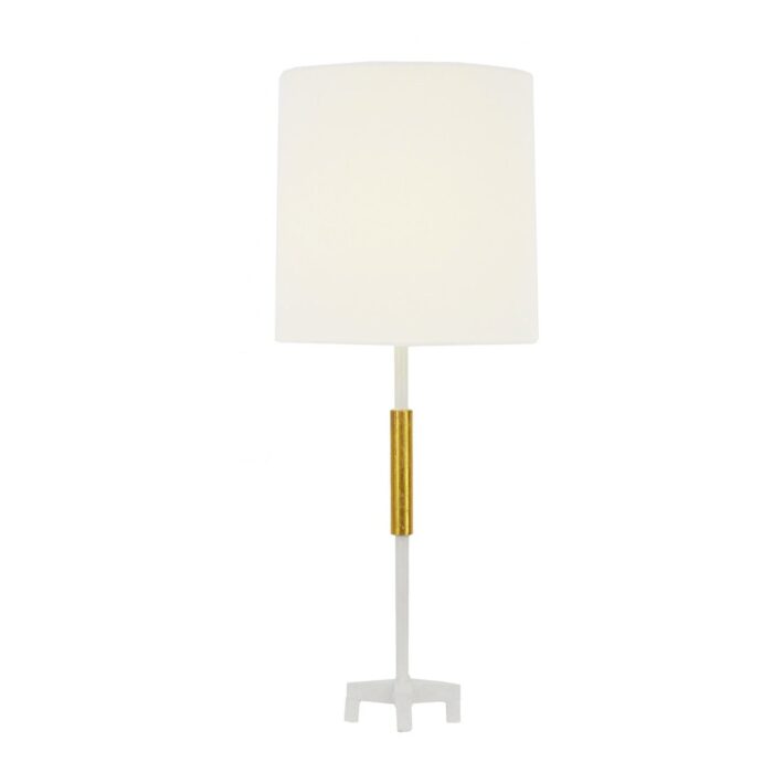 Aylan White and Gold Table Lamp- Lillian Home