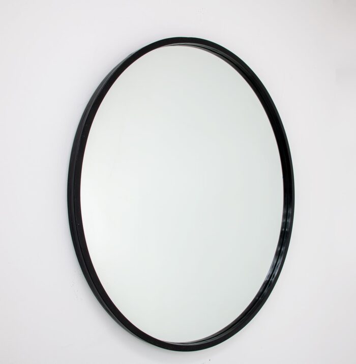 Circal Black Round Mirror- Lillian Home