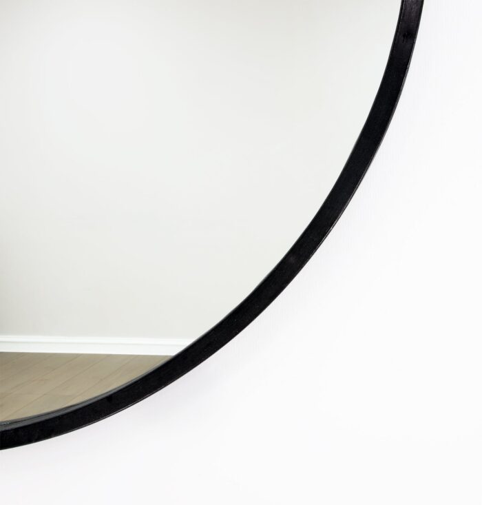Circal Black Round Mirror- Lillian Home