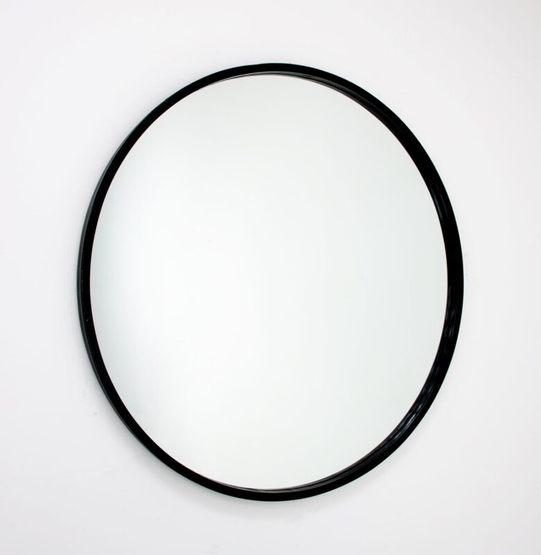 Circal Black Round Mirror- Lillian Home