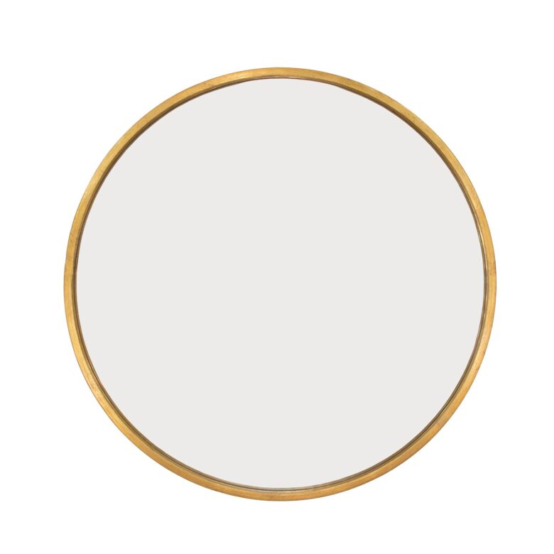 Circal Gold Leaf Round Mirror- Lillian Home