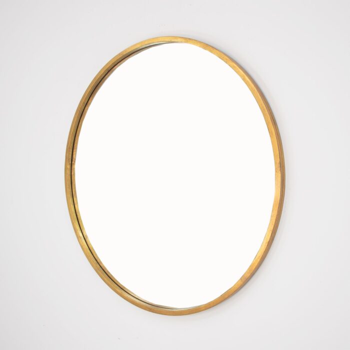 Circal Gold Leaf Round Mirror- Lillian Home