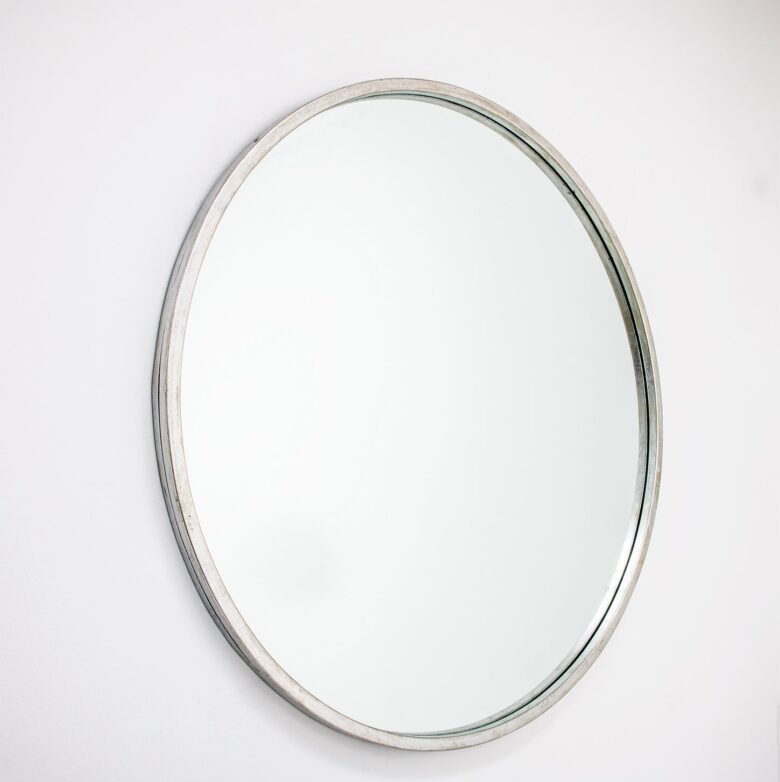 Circal Silver Round Mirror- Lillian Home