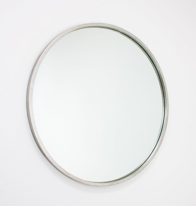 Circal Silver Round Mirror- Lillian Home