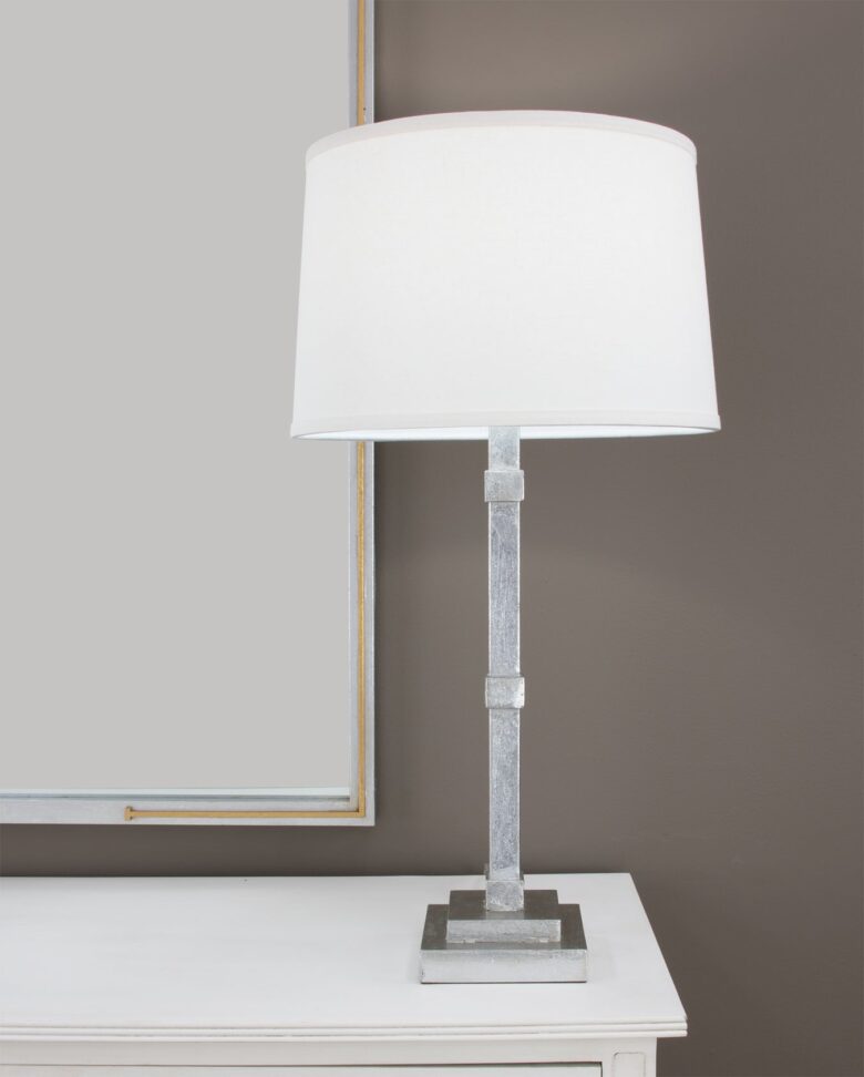 Irina Silver Leaf Table Lamp- Lillian Home