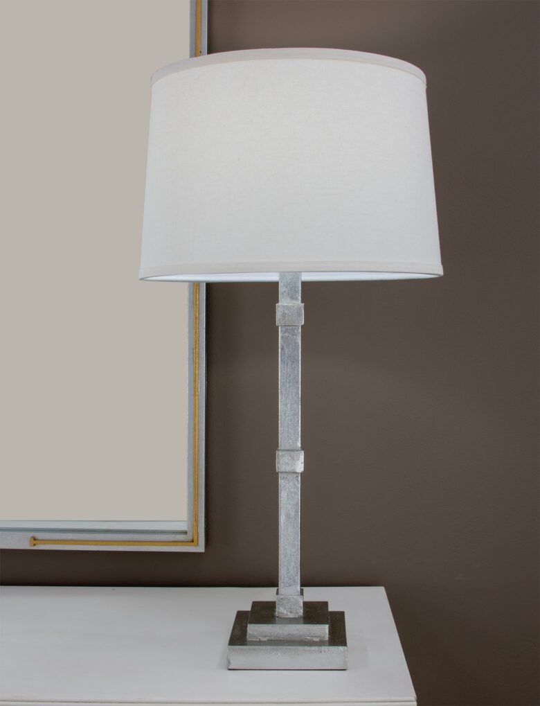 Irina Silver Leaf Table Lamp- Lillian Home