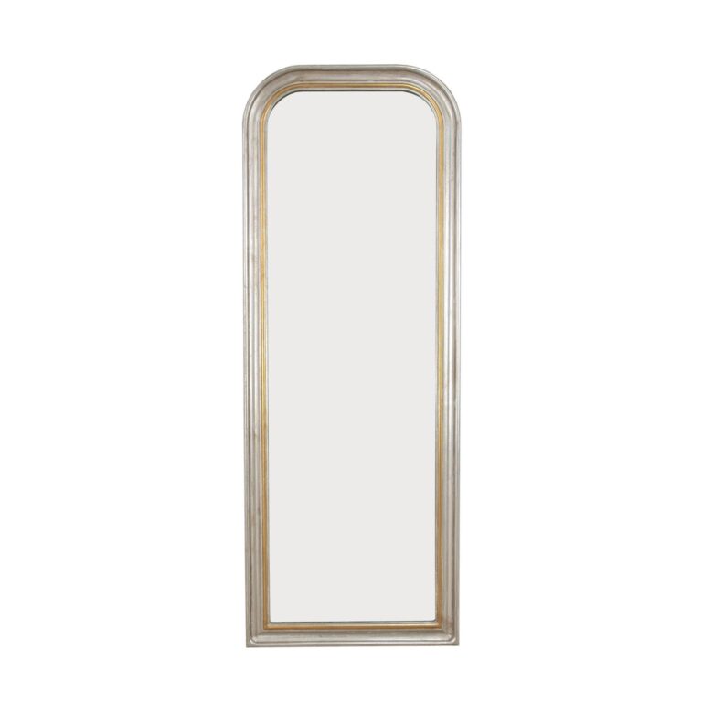 Isla Silver Gold Louis Philippe Floor Mirror- Lillian Home