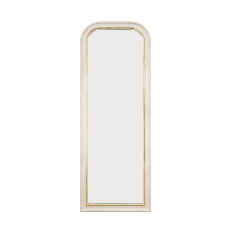 Isla White Gold Louis Philippe Floor Mirror