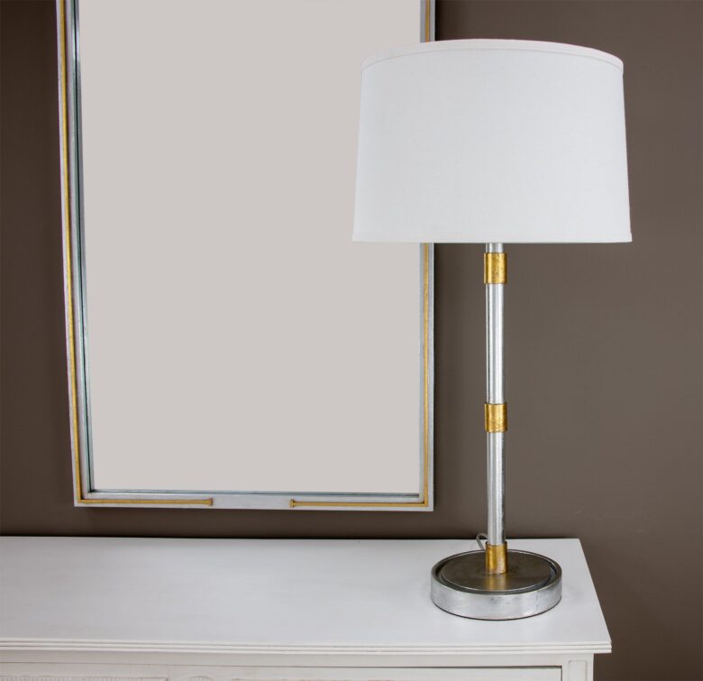 Ivian Silver and Gold Table Lamp- Lillian Home