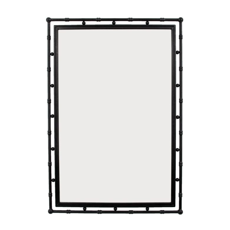 Jamison Black Bamboo Mirror- Lillian Home