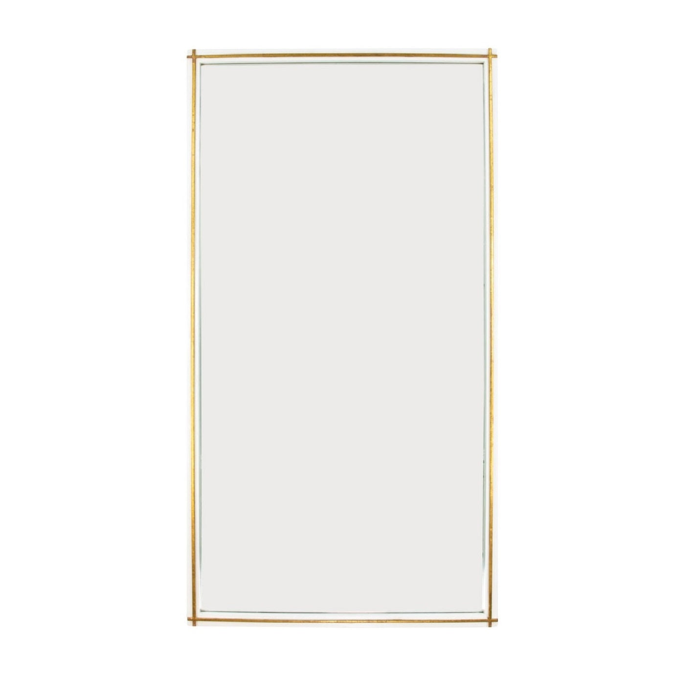 Lele White and Gold Mirror- Lillian Home