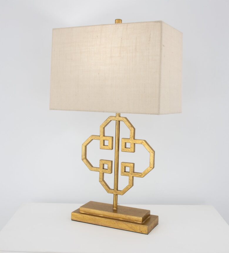 Lilu Gold Leaf Table Lamp- Lillian Home