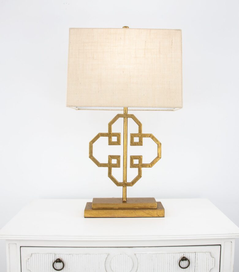 Lilu Gold Leaf Table Lamp- Lillian Home