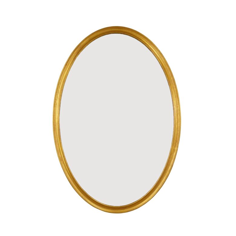 Macon Oval Gold Mirror- Lillian Home