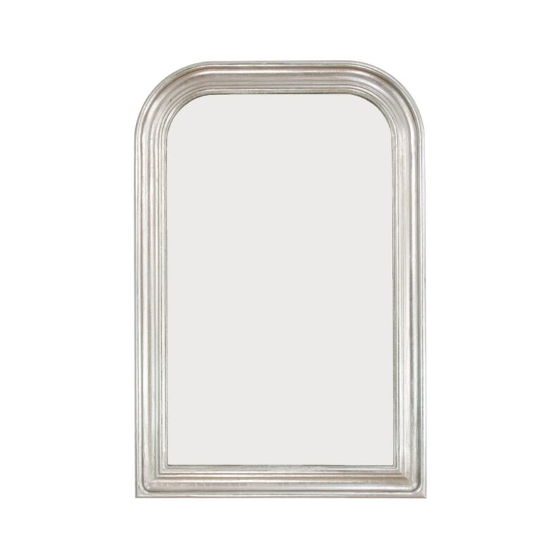 Ova Silver Leaf Louis Philippe Mirror- Lillian Home