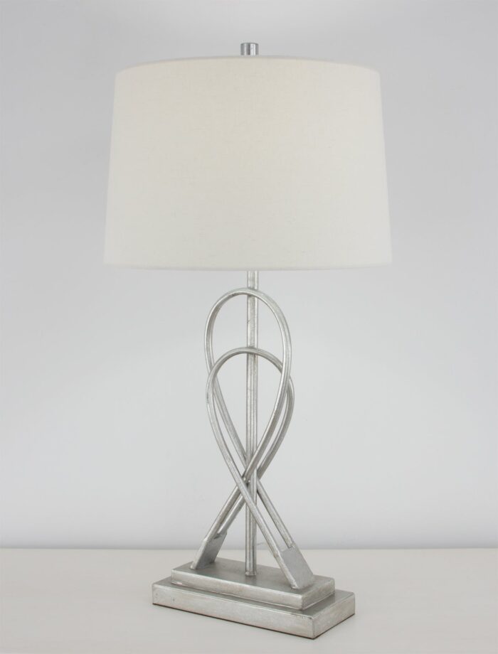 Panama Silver Rectangle Table Lamp- Lillian Home