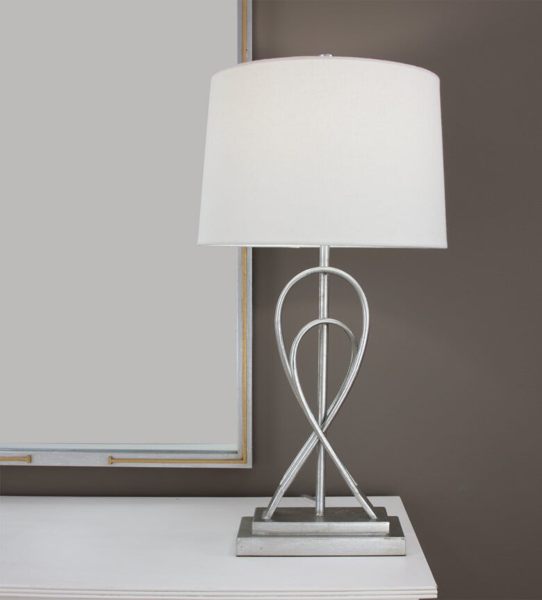 Panama Silver Rectangle Table Lamp- Lillian Home