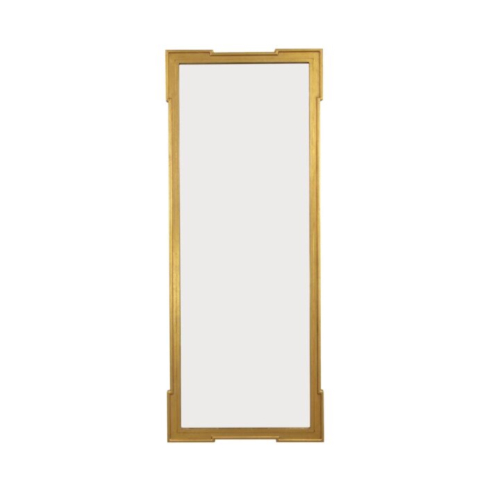Parz Gold Leaf Floor Length Wall Mirror- Lillian Home