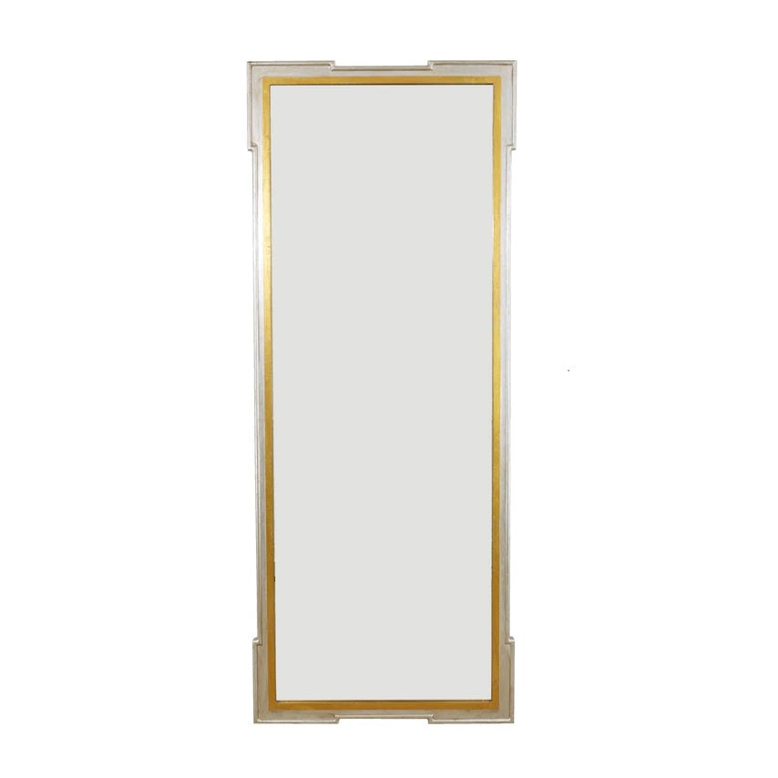 Parz Silver and Gold Floor Length Mirror- Lillian Home