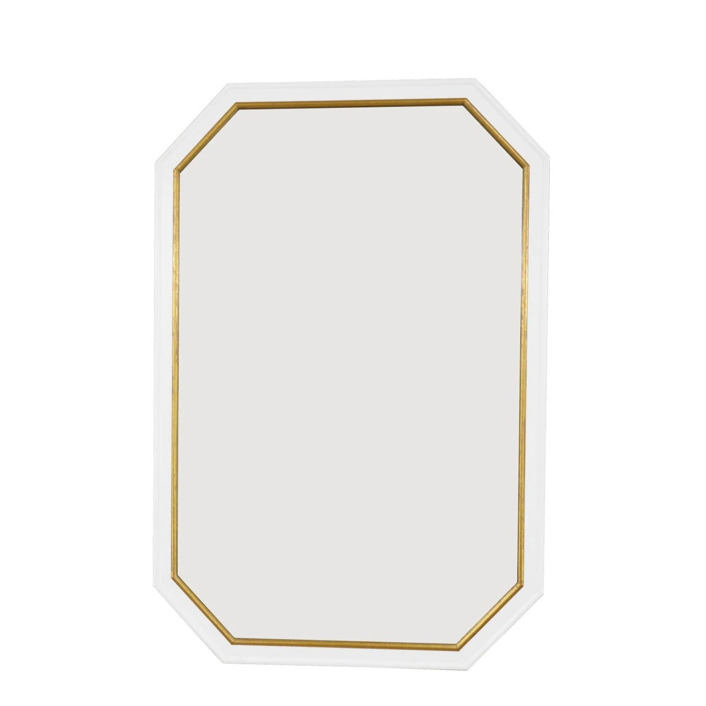 Selina White and Gold Wall Mirror- Lillian Home