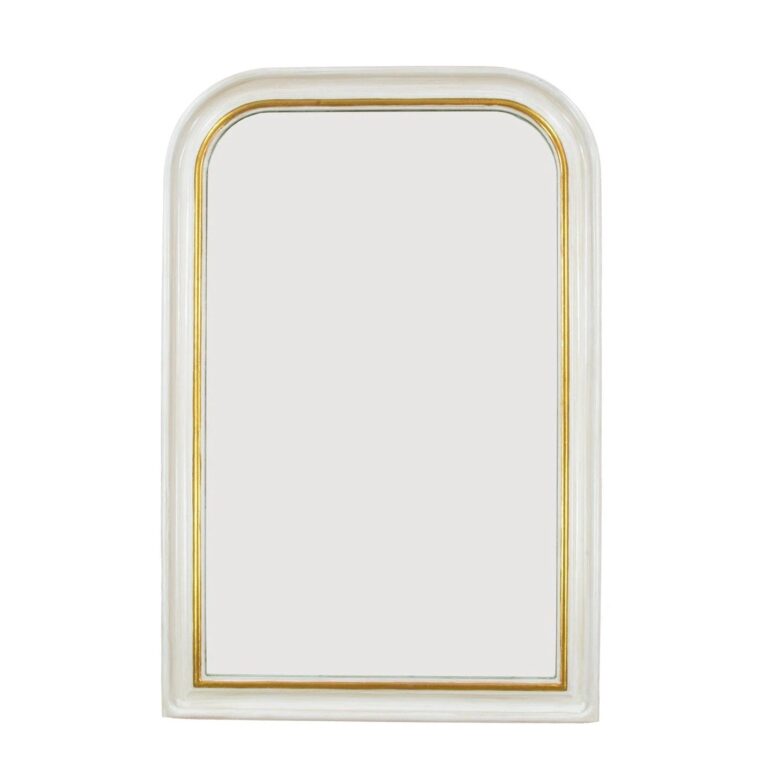 Tallulah White Gold Louis Philippe Mirror- Lillian Home