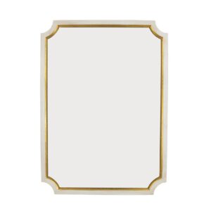 Tulip White and Gold Mirror- Lillian Home