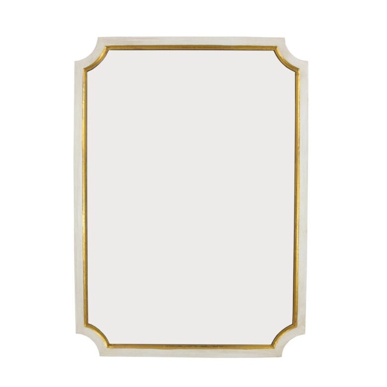 Tulip White and Gold Mirror- Lillian Home