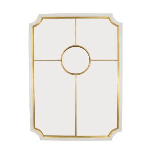 Tulip White and Gold Sectional Mirror- Lillian Home