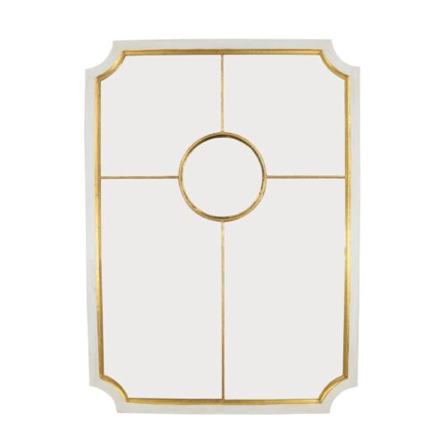 Tulip White and Gold Sectional Mirror- Lillian Home